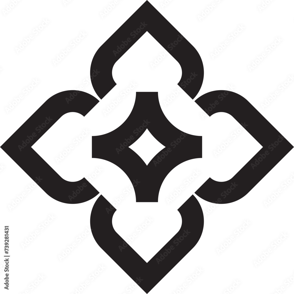 geometric icon symbol bold line for pattern, logo, decoration vector outline style geometric icon symbol bold line for pattern, logo, decoration vector outline style