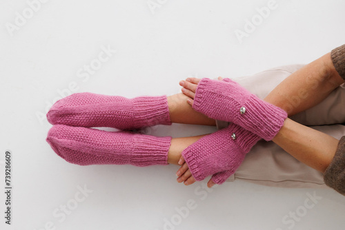 handmade knits on the human body