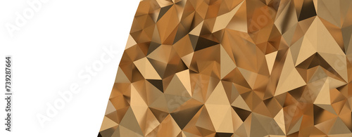 Gold polygon background 3d rendering  3d illustration. Abstract triangle background. Gold background. Abstract Gold polygon wallpaper