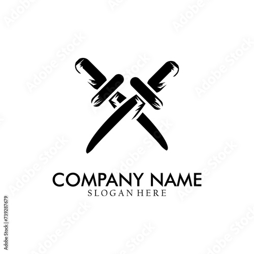 Knife vector illustration with unique design, perfect for logo, icon, mascot, etc.