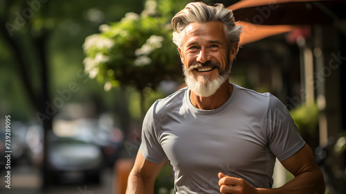 Healthy Aging in Action: Graceful Senior Jogging