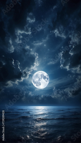 photo illustration of the full moon at night which looks very beautiful