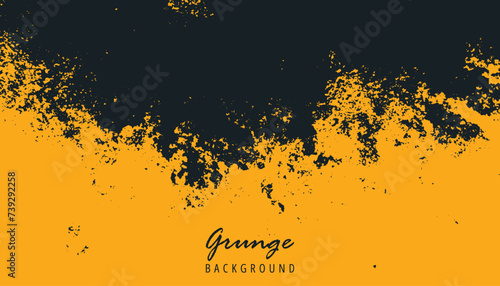 Black and orange abstract grunge background.	