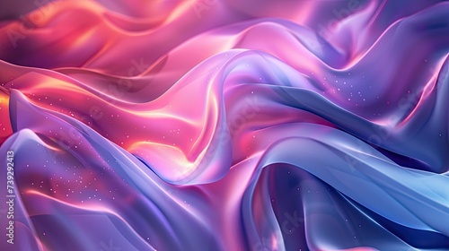 3D illustration, calmly colorful waves flowing.