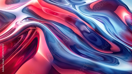 3D illustration, calmly colorful waves flowing.