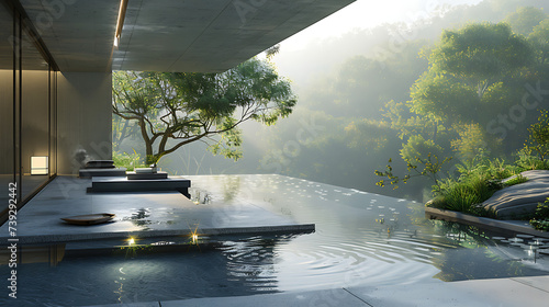 villa in the rainforest with pool photo