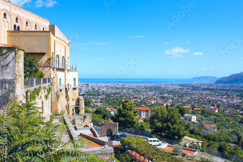 Panorama from the Monreale town, Sicily, Italy photo