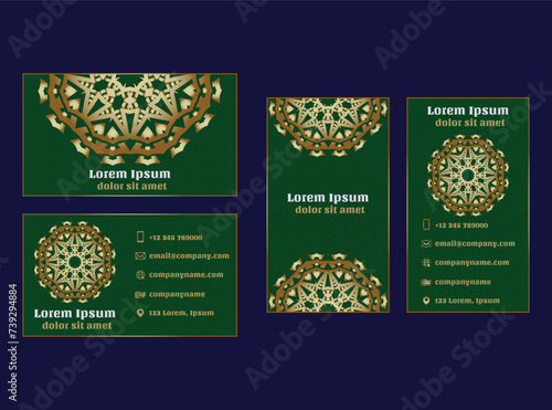 Blue corporate business or visiting card, professional design.