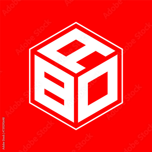 Hexagon ABD logo design vector | Hexagon ABD Font logo design vector | hexagon ABD template design vector