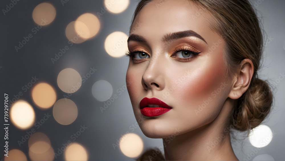 Portrait of a woman for advertising cosmetics Portrait of a woman for advertising cosmetics