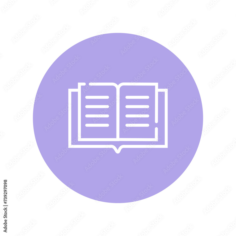 Open Book Vector Line Icon Open Book Vector Line Icon