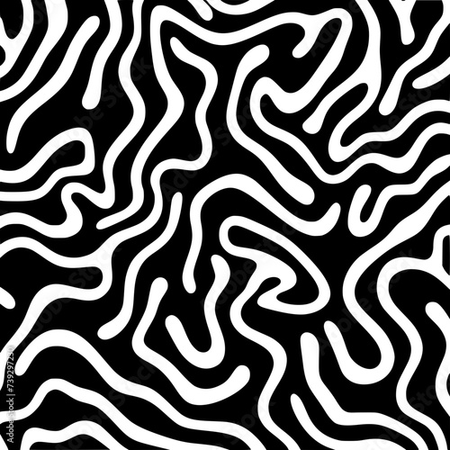 Wallpaper Mural floral seamless pattern, pattern, flower pattern, geometric pattern, diagonal pattern, floral, flower, seamless, design, ornament, vector, decoration, art, wallpaper, leaf, illustration, black, style, Torontodigital.ca