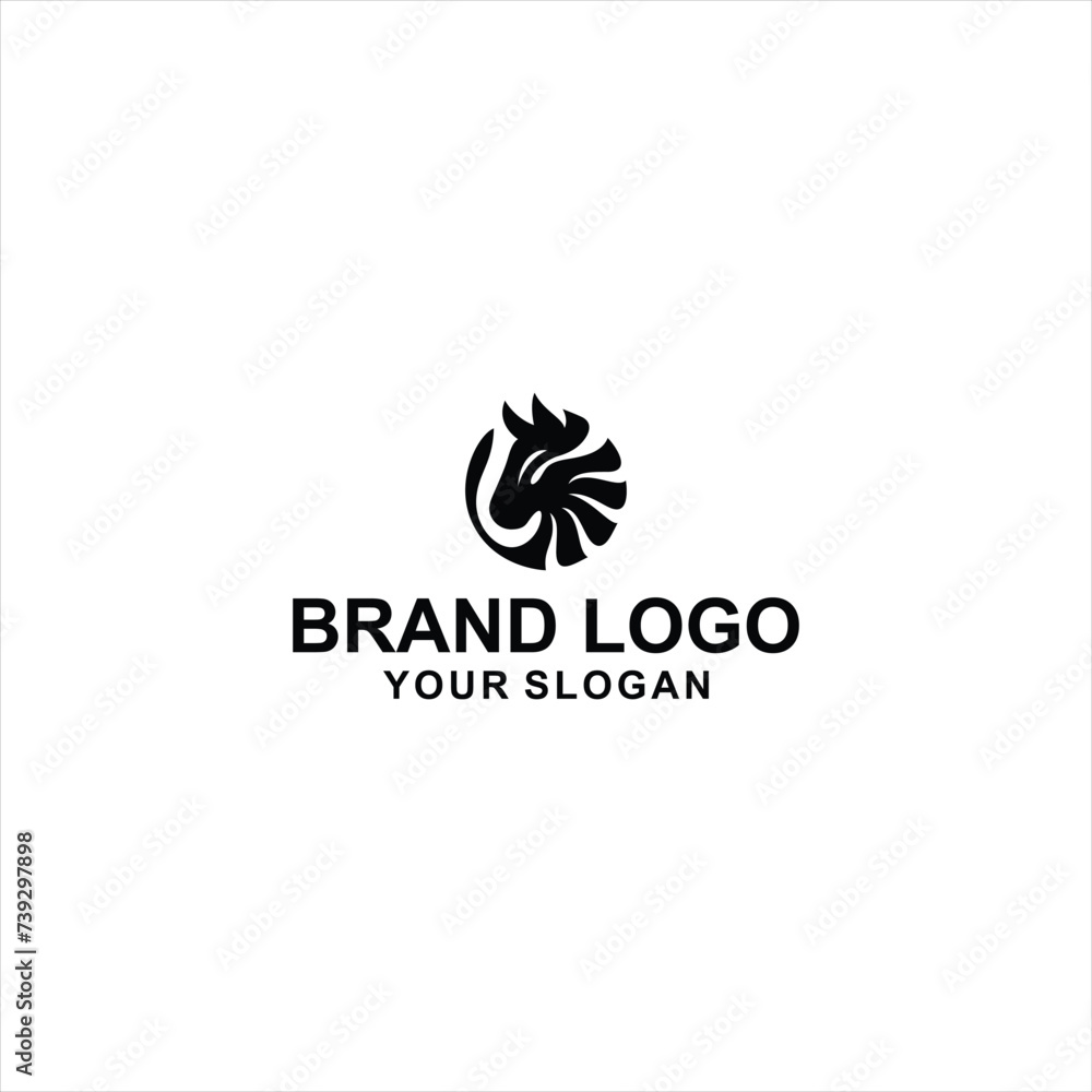Circle zebra logo vector Circle zebra logo vector