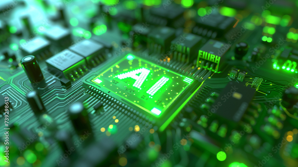 Green AI Technology Circuitry Green AI Technology Circuitry
