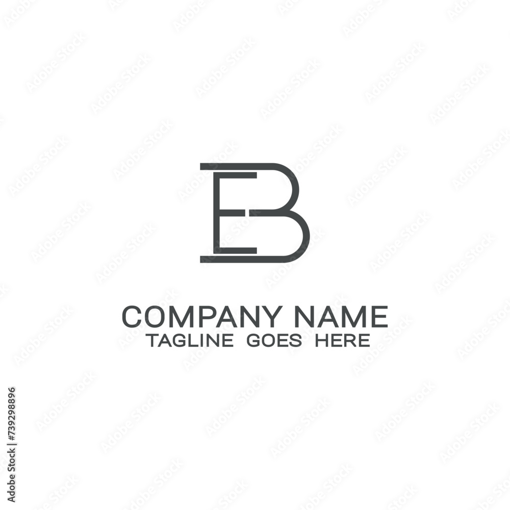 vector design concept for the initials of the letter EB. vector design concept for the initials of the letter EB.