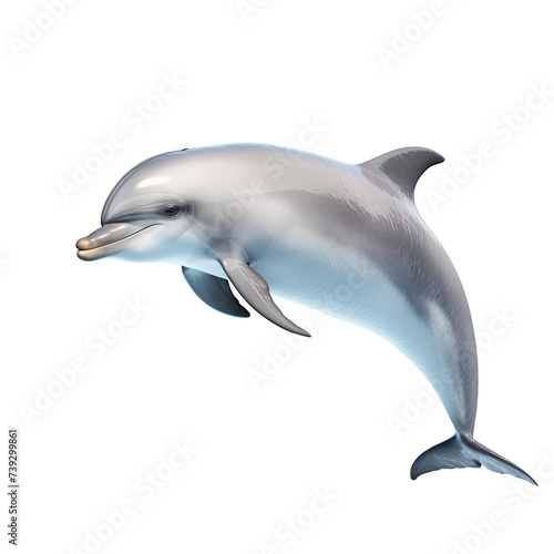 Dolphin jumping isolated on transparent background