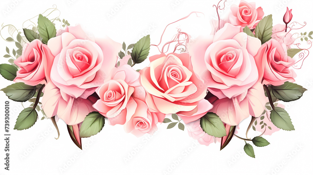 Empty flower frame with copy space for design of greeting card or invitation Empty flower frame with copy space for design of greeting card or invitation