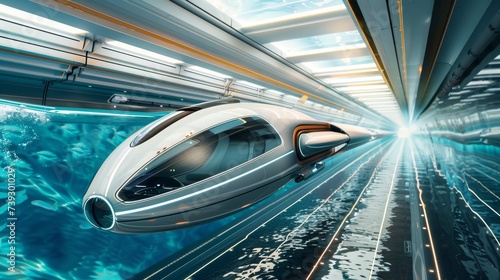 A futuristic transportation system blending air and water travel © Virtual Art Studio