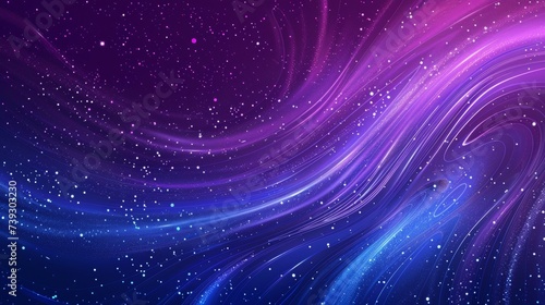 Abstract Background or Wallpaper with Swirling Galaxy Patterns in Purple and Blue