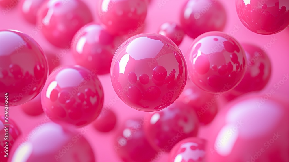 Pink balls, 3d pink balls background. Pink balls, 3d pink balls background.