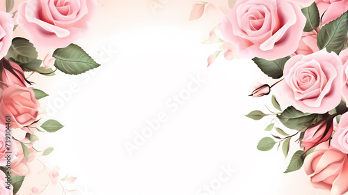 Flower frame with decorative flowers  decorative flower background pattern  floral border background