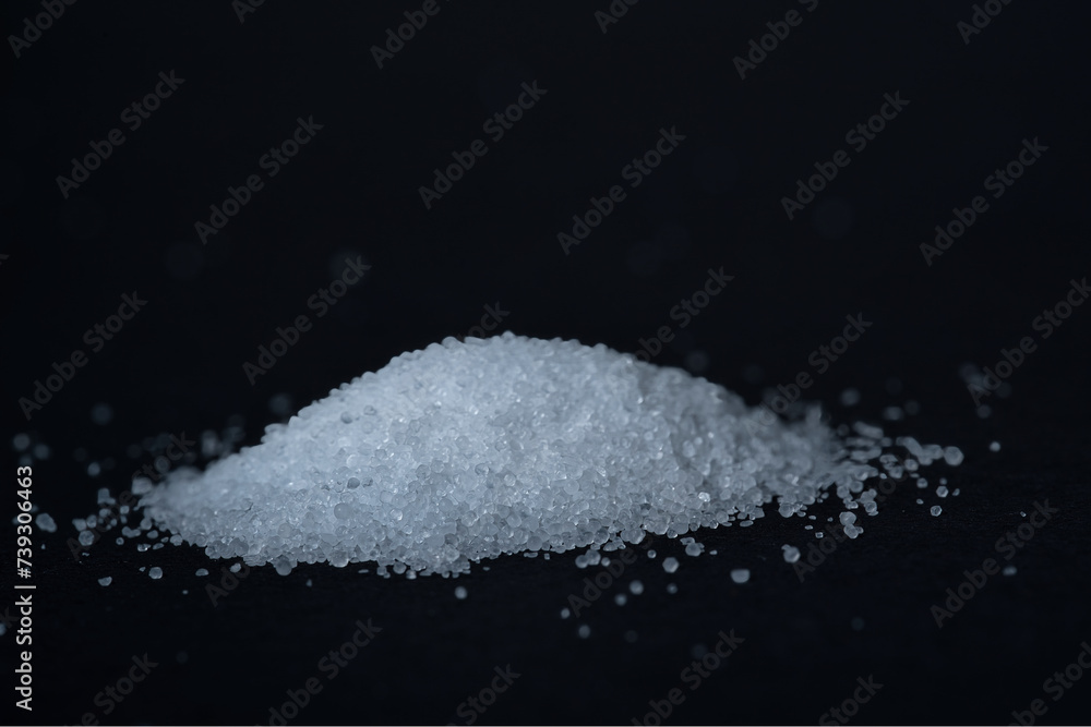 Salt or diamonds against a black background Salt or diamonds against a black background