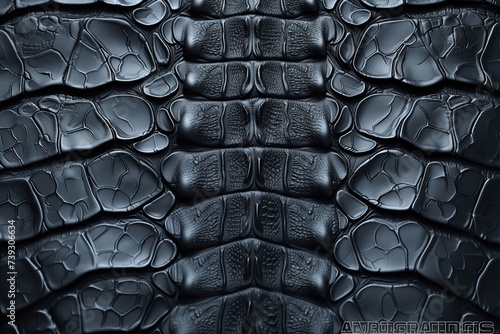 Snake Skin, detailed dark snake skin texture. photo