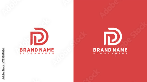 PD Letter Logo Design, PD icon Brand identity Design Monogram Logo DP