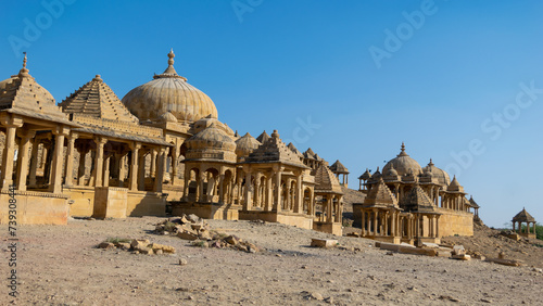 Bada Bagh or Barabag, famous tourist desitination, the cenotaphs of kings from jaisalmer