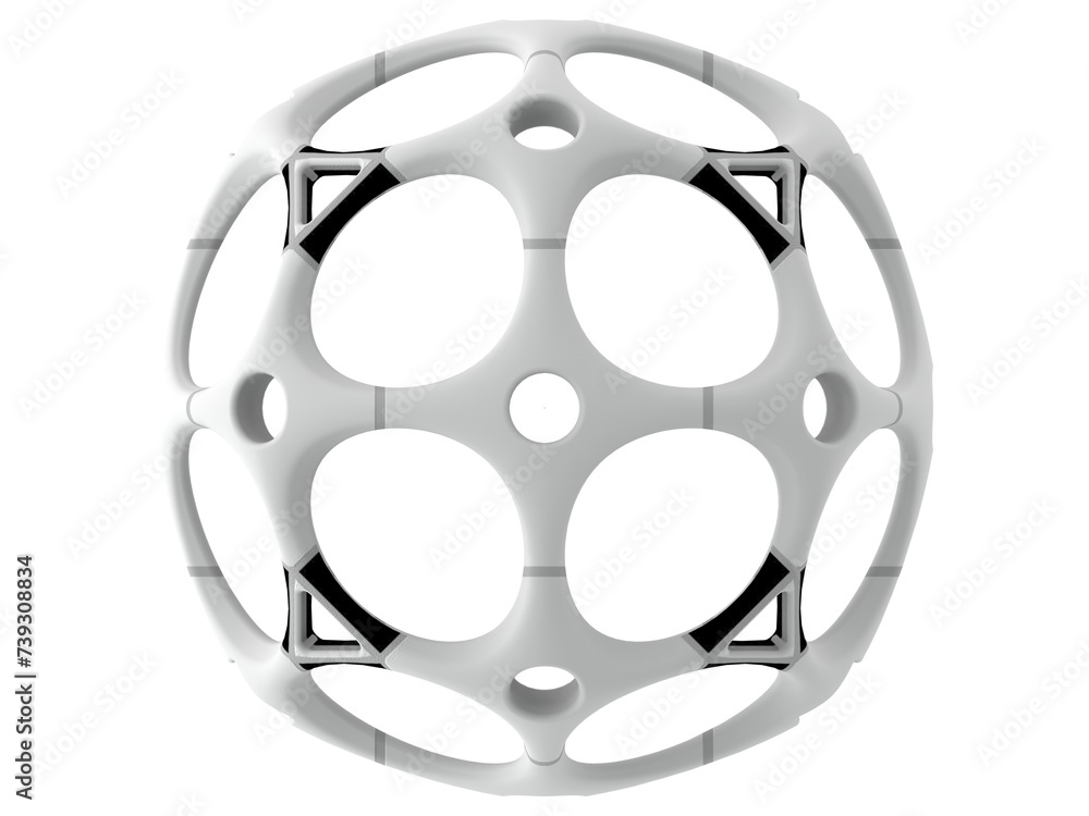 Wireframe Shape Geometric Holes Pattern Ball 3D print model