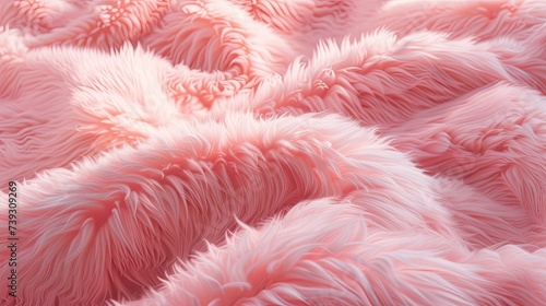 Close Up of Pink Fur Texture - Soft  Fluffy  and Textured Fabric in Stunning Pink Hues