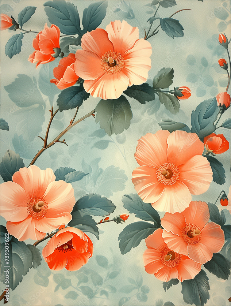 Floral pattern 1940s Floral pattern 1940s