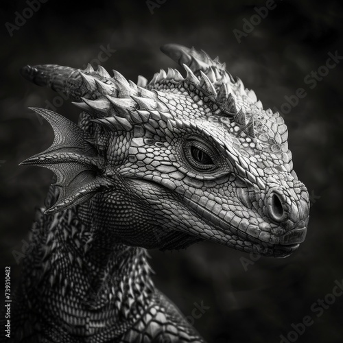 a close up of a dragon