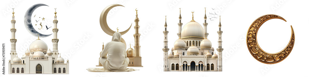 Adhan Ramadan Hyperrealistic Highly Detailed Isolated On Transparent Background Png File