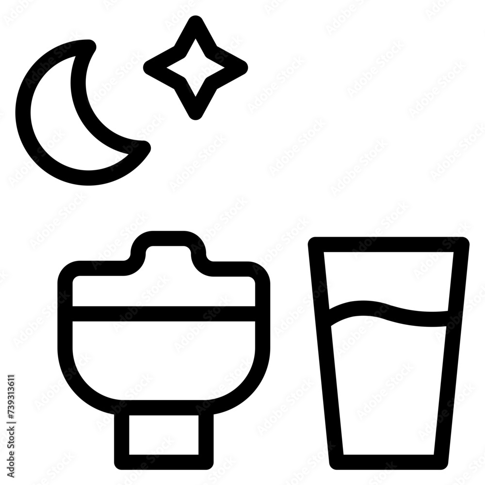 ramadhan line icon