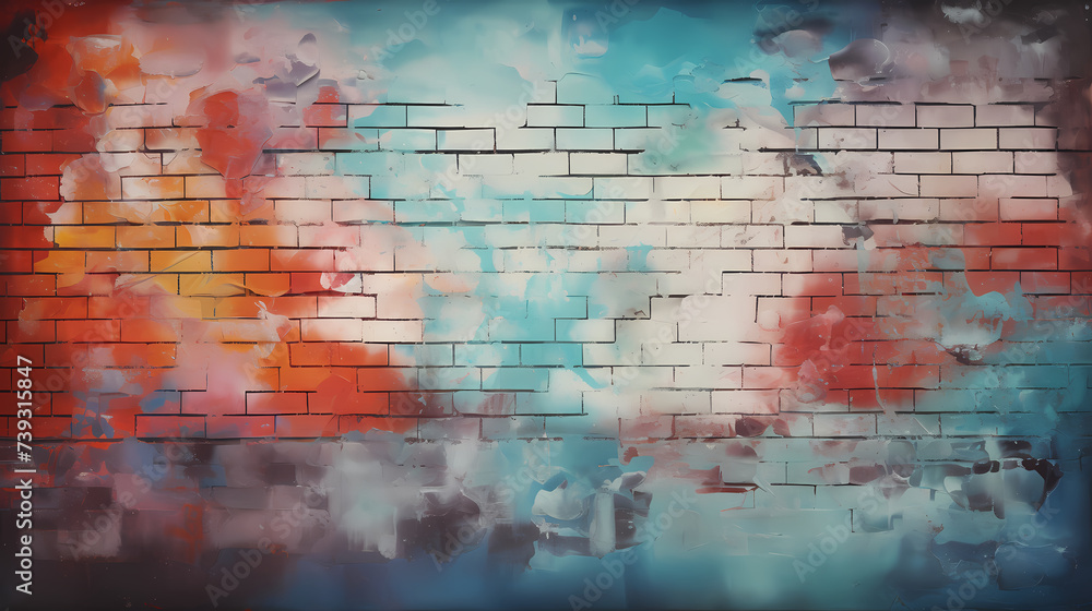 Obraz premium Panoramic brick wall texture background Brick wall texture for indoor or outdoor design background