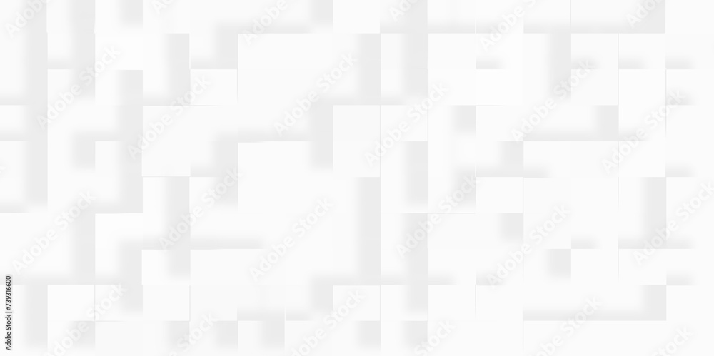 White Abstract background with multiple geometric 3d block pattern, Abstract business concept random offset white square cube boxes block background, seamless white or grey geometric background.	
