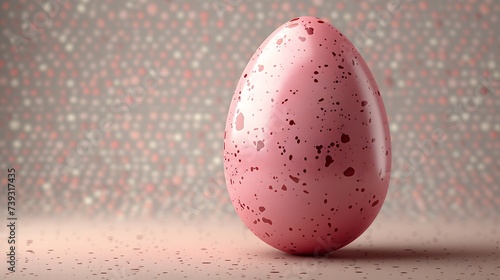 easter pink egg isolated on transparent white background