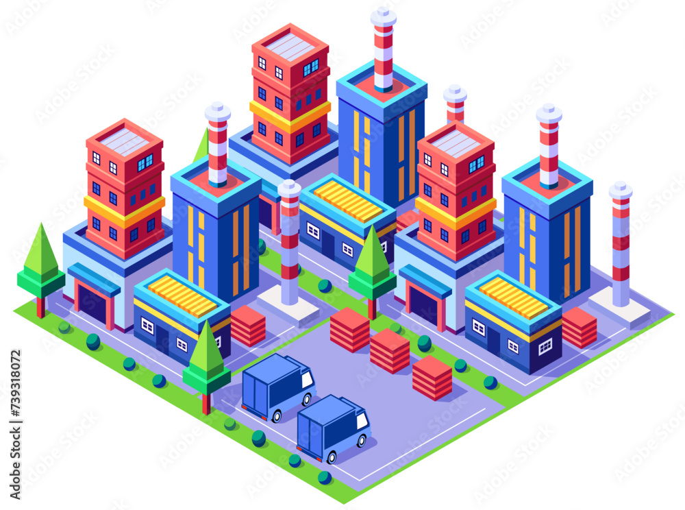 A Buildings isometric game asset art style 3D cityscape view of the top A Buildings isometric game asset art style 3D cityscape view of the top
