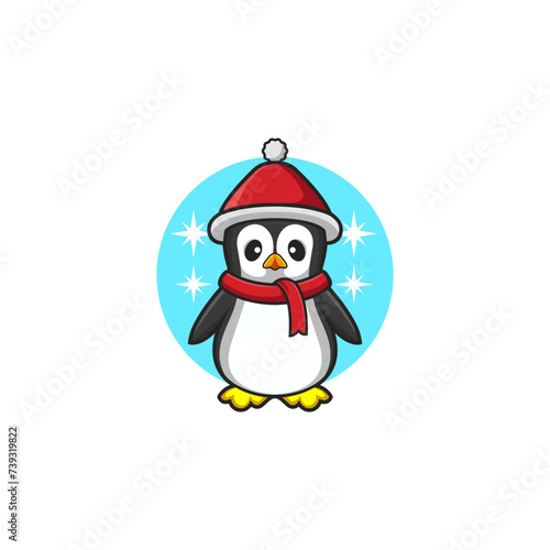 Adorable penguin Cartoon Vector Icon Illustration