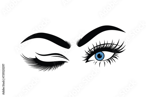 eyelash element design beauty concept