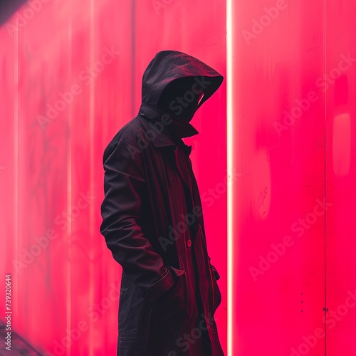 a person in a black coat