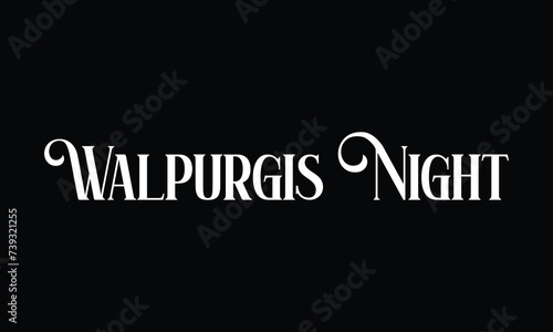Walpurgis Night Text With Gradient Background Design