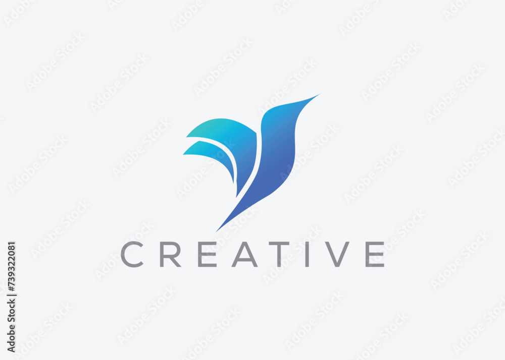 Creative and minimal bird vector logo design template. Dove Flying logo. Pigeon vector Creative and minimal bird vector logo design template. Dove Flying logo. Pigeon vector