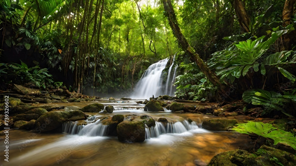 Obraz premium waterfall background very cool