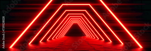A neon tunnel of vibrant lights, a passage through time and space, where futuristic design meets endless possibilities