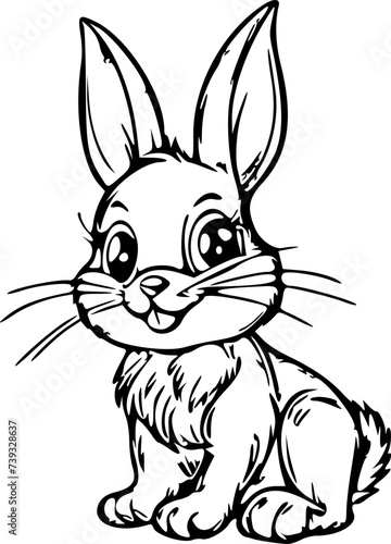 SVG Rabbit Vector Illustration Decorative Design	