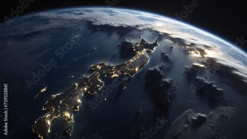 View of Japan from space