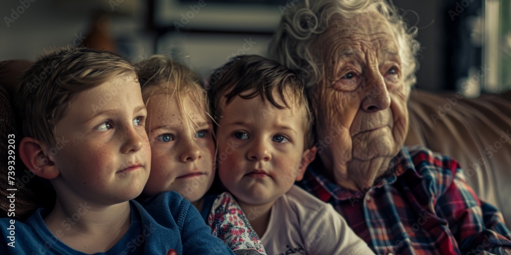 grandparents with grandchildren Generative AI