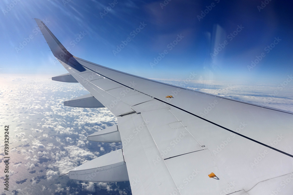 Blick aus einem Flugzeug - obrazy, fototapety, plakaty 